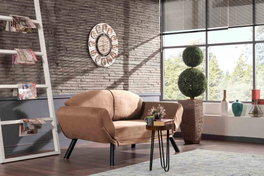 Atelier Del Sofa Genzo - Sofá cama de 2 plazas - Marrón claro